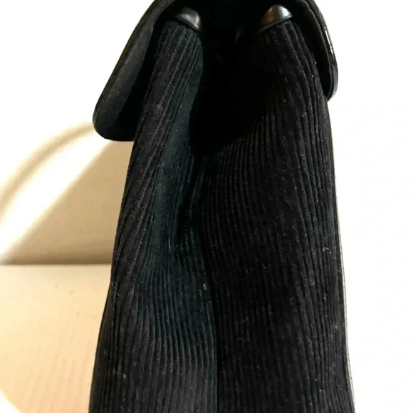 Lulu Guinness black corduroy satchel handbag - Picture 5 of 7